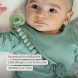 Nattou attache-sucette silicone dégradé vert 873192