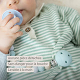 Nattou attache-sucette silicone multi vert 873215