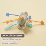 Nattou jouet montessori pour bébé en silicone 20cm multicolore 873253