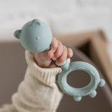 Nattou hochet ours silicone vert d'eau 874472