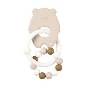 Nattou anneau de dentition ours silicone 13 cm argile  874540