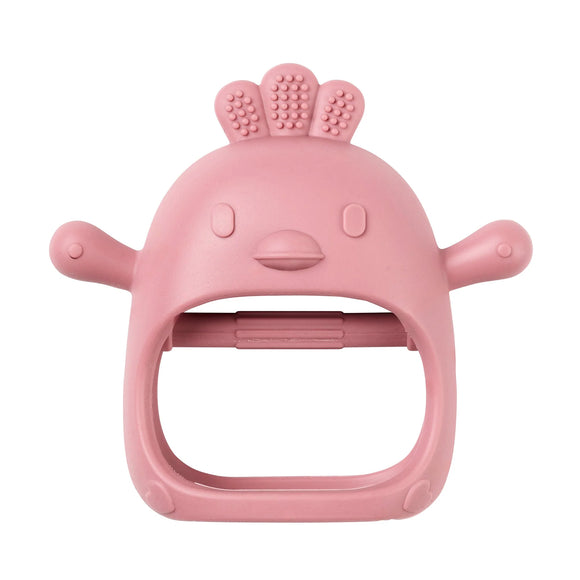 Nattou moufle de dentition silicone 11,5 cm vieux rose 874588