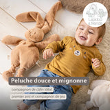 Nattou Lapidou peluche douce lapin beige chaud 874625