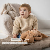 Nattou Lapidou peluche douce lapin beige chaud 874625