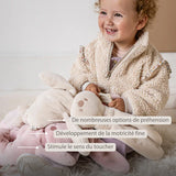 Nattou Lapidou peluche douce lapin rose poudré 874649