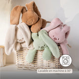 Nattou Lapidou peluche douce lapin rose poudré 874649