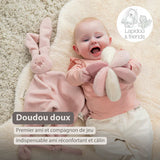 Nattou Lapidou maxi doudou doux rose poudré 874809