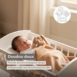Nattou doudou couverture Lapidou doux beige chaud 874861