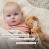 Nattou doudou couverture Lapidou doux beige chaud 874861