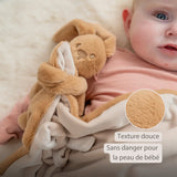 Nattou doudou couverture Lapidou doux beige chaud 874861
