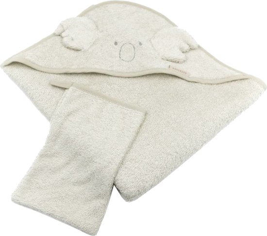 Bamboom cape de bain + gant de toilette oyster grey 731/112