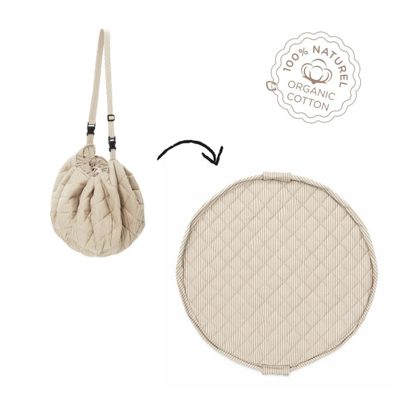Play & Go tapis d'éveil coton bio stripes blue