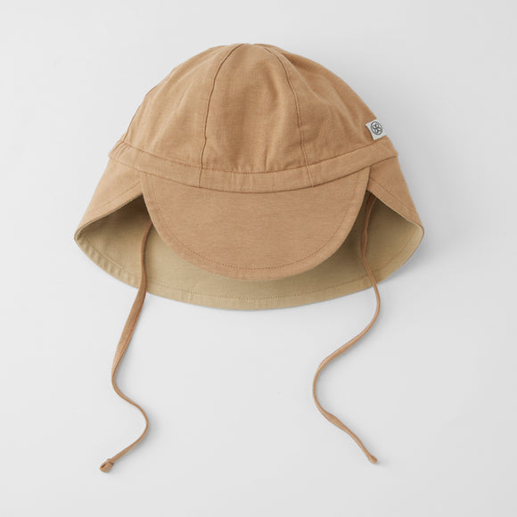 Cloby chapeau UV réversible 0-6mois Peanut Brown/Sandy Beach CBY-SH1-PBSB