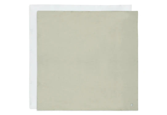 Jollein draps tétra Coton Large 115x115cm Olive Green/Ivory (2pack) 535-852-68014