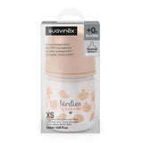 Suavinex biberon en verre 120ml Birdies rose 309142