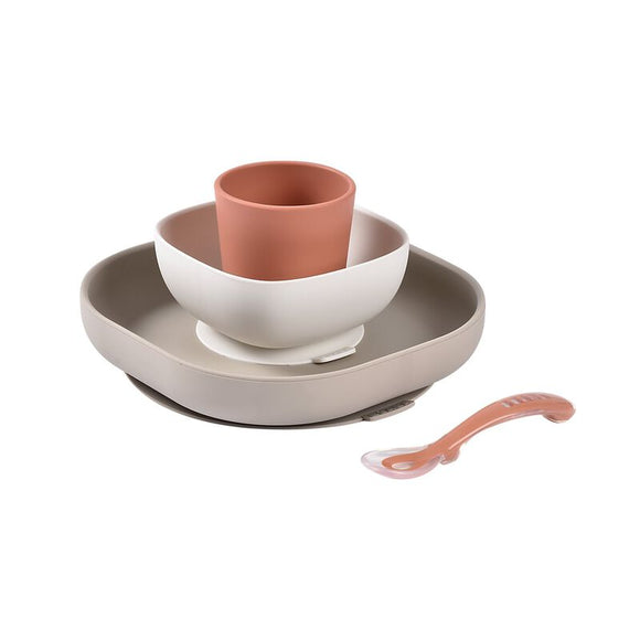 Beaba set repas silicone terracotta 913591