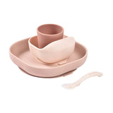 Beaba set repas 4 pièces en silicone barbe à papa 913604