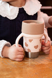 Beaba tasse d'apprentissage inox click and drink biglove 913648