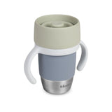 Beaba tasse d'apprentissage inox click and drink galet 913649