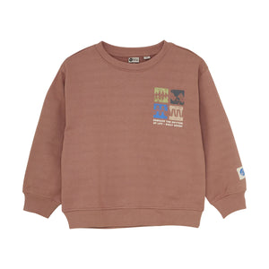 Daily Seven sweat oversize Artwork burlwood 920173
