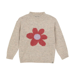 Daily Seven pull tricoté fleurs mauve clair 930279