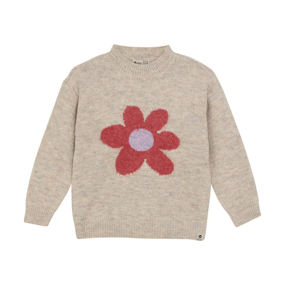 Daily Seven pull tricoté fleurs mauve clair 930279