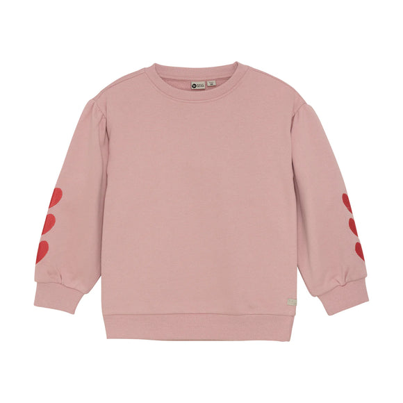 Daily Seven pull broderie cœur mauve clair 930284