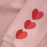 Daily Seven pull broderie cœur mauve clair 930284