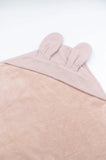 Bamboom cape de bain + gant de toilette waffle vintage pink
