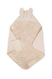 Bamboom cape de bain + gant de toilette waffle warm white
