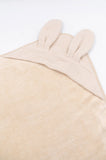 Bamboom cape de bain + gant de toilette waffle warm white