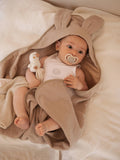 Bamboom cape de bain + gant de toilette waffle mocha sand