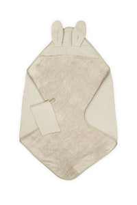 Bamboom cape de bain + gant de toilette waffle sea breeze