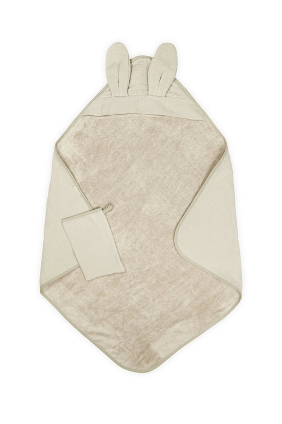 Bamboom cape de bain + gant de toilette waffle sea breeze