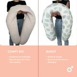 Doomoo grand coussin multi-usages buddy crème léopard B87