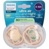 Avent sucette 0-6m ultra air day & night SCF087/09