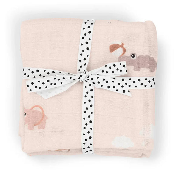 Done By Deer draps tetra 65x65cm Playground powder (lot de 2) 3053781