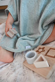 Bamboom puzzle étoile en bambou et silicone bleu, azur et bleu clair CBA82206/03