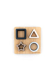 Bamboom puzzle étoile en bambou et silicone bleu, azur et bleu clair CBA82206/03