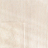 Bemini couverture 80x100cm écru en coton recyclé tricoté 1.5 390KNITT20KU
