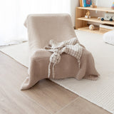 Bemini couverture 80x100cm sesame en coton recyclé tricoté 1.5 390KNITT83KU