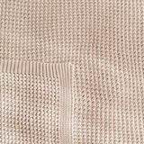 Bemini couverture 80x100cm sesame en coton recyclé tricoté 1.5 390KNITT83KU