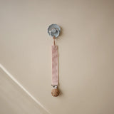 Mushie attache sucette en lin blush/cream (lot de 2) 70.095.01