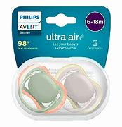 Avent Sucette +6M Ultra Air Gris/Olive SCF085/20