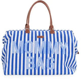 Childhome sac à langer Mommy bag stripes electric blue/light blue CWMBBSTBL