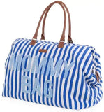 Childhome sac à langer Mommy bag stripes electric blue/light blue CWMBBSTBL