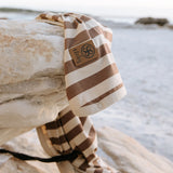 Cloby couverture de protection solaire UPF50+ Peanut/Sandy Stripe CBY-UVB-PBS