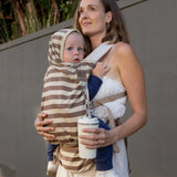 Cloby couverture de protection solaire UPF50+ Peanut/Sandy Stripe CBY-UVB-PBS