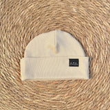 Bidi'Boo ensemble bonnet et snood mi-saison beige côtelé