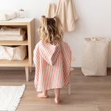 Bemini poncho de bain 9-36m carmin gaze de coton 380BEACH45SU